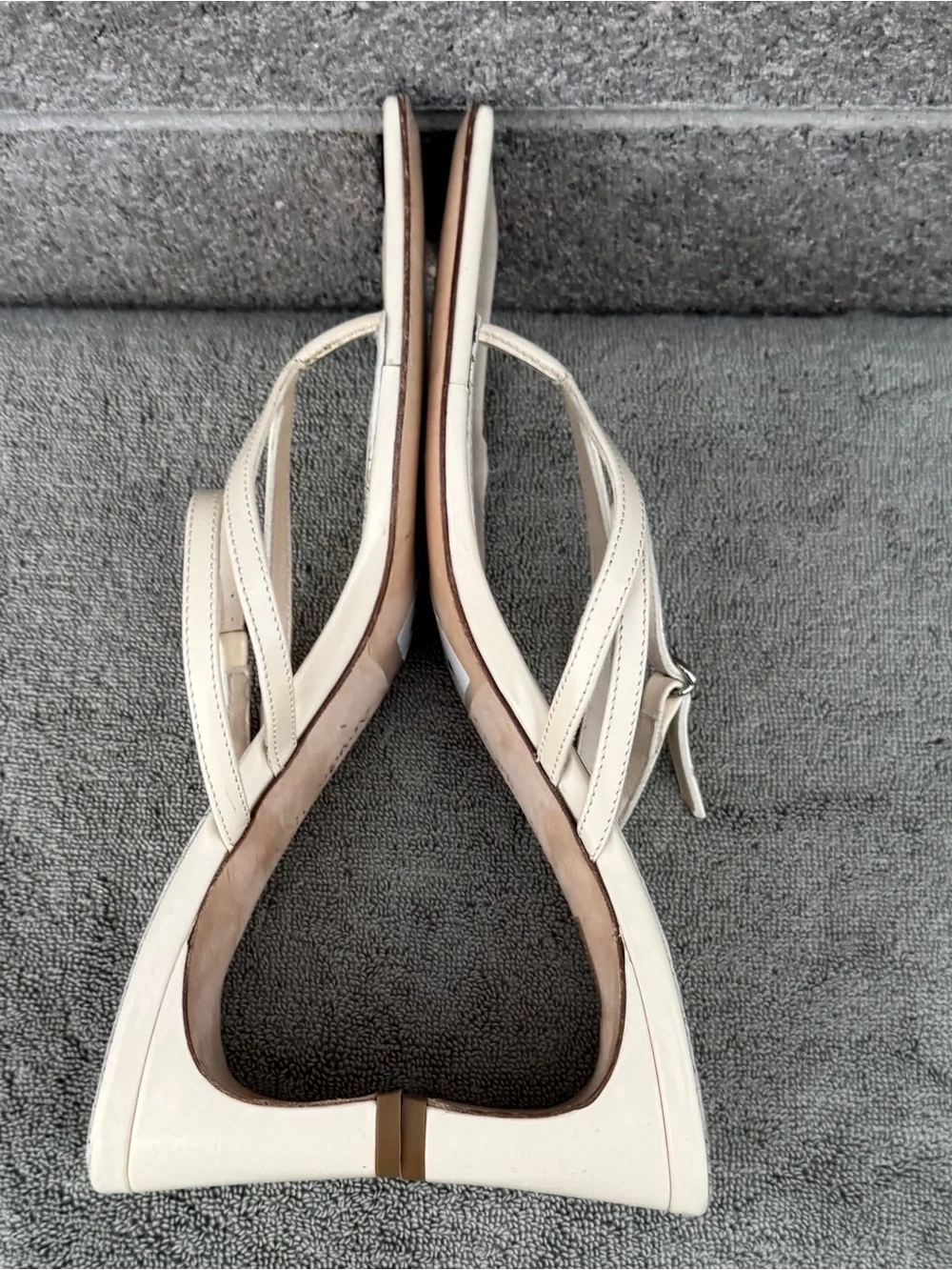 AEYDE GISELLE WOMEN SANDALS IVORY SIZE 40